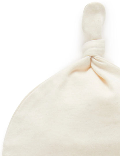purebaby - knot hat, Wheat Melange