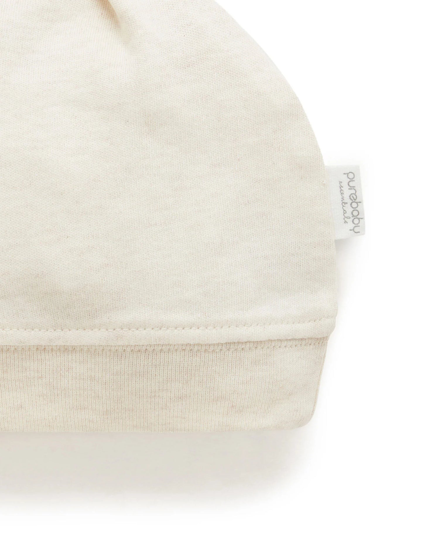 purebaby - knot hat, Wheat Melange