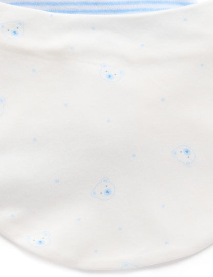 purebaby - 2 pack Dribble Bib, Blue