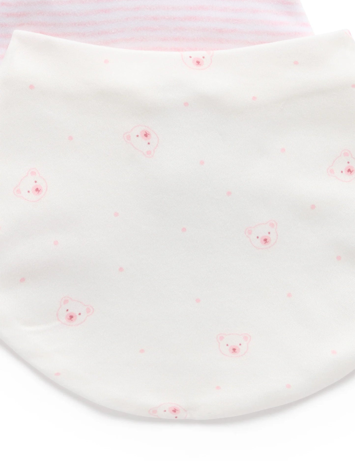 purebaby - 2 pack Dribble Bib, Pink