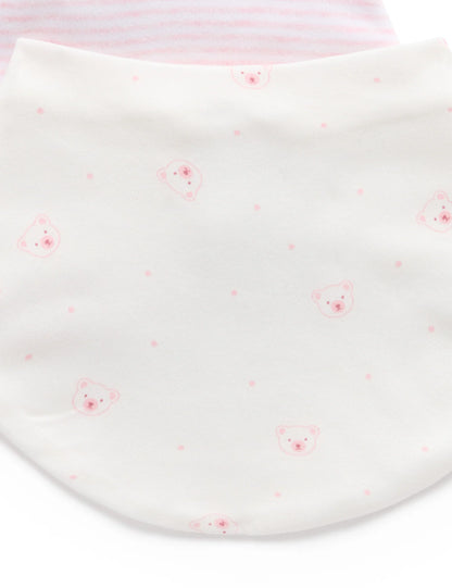 purebaby - 2 pack Dribble Bib, Pink