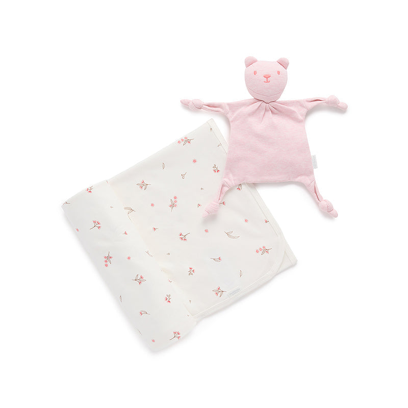 purebaby - 2 piece baby gift box set, Pink