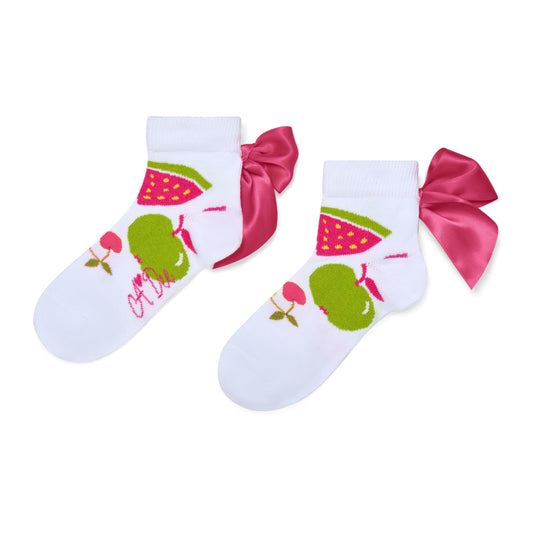 A’Dee - Tutti Frutti bow ankle socks