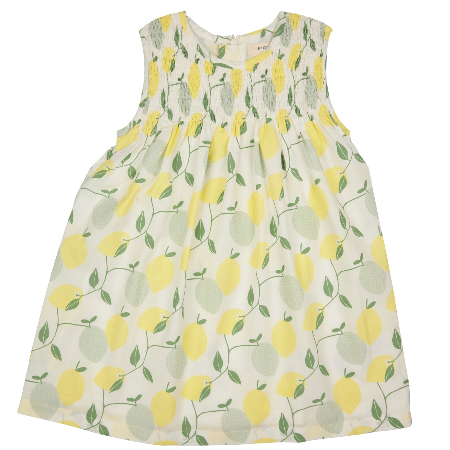 Pigeon Organics, dresses, Pigeon Organics - Sleeveless smock Lemon print dress