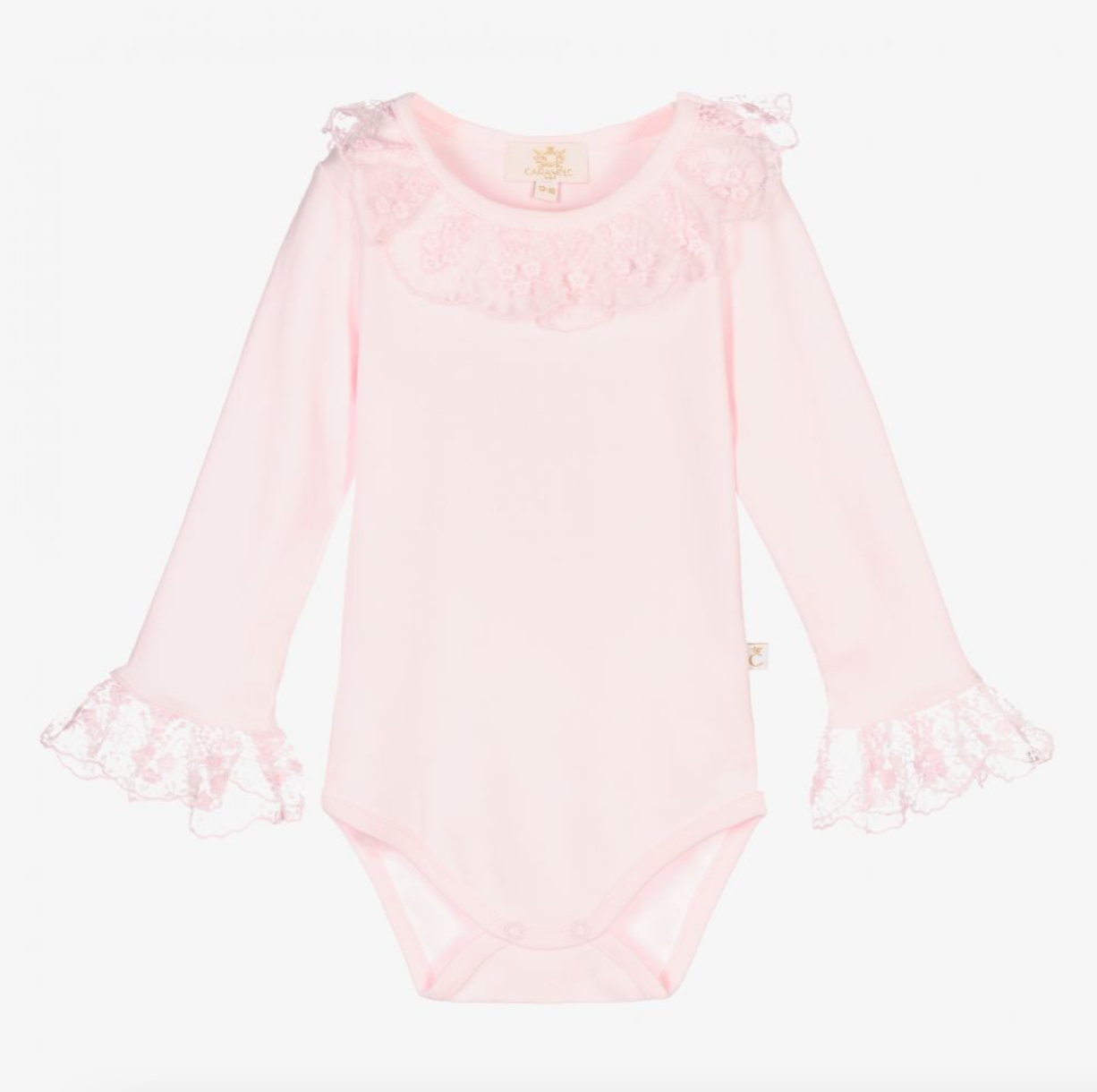 Caramelo Kids, bodyvest, Caramelo Kids - Pink lace body suit, 03417