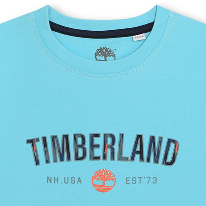 Timberland, T-shirts, Timberland - Aqua crew neck T-shirt