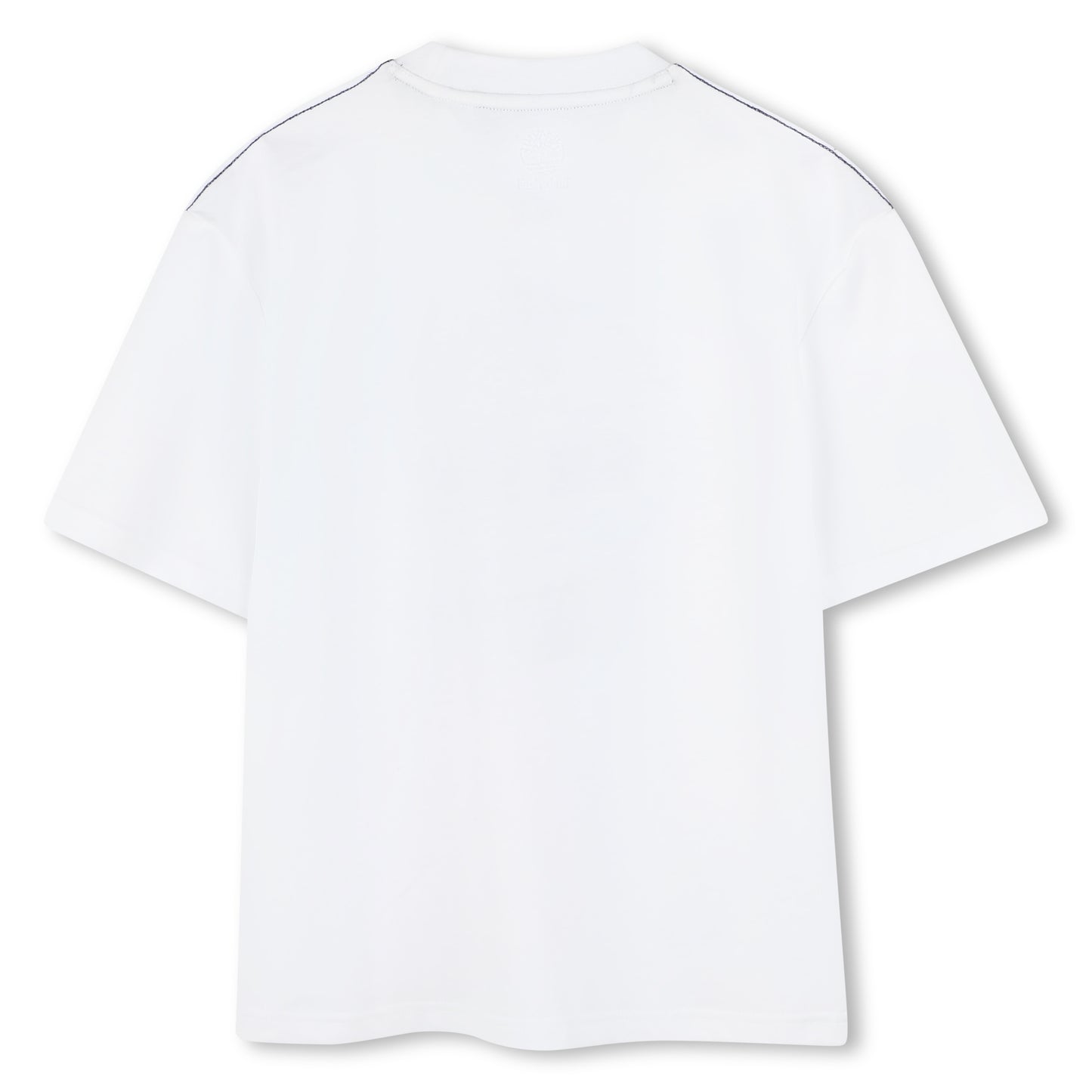 Timberland, T-shirts, Timberland - White T-shirt with blue signature tree print