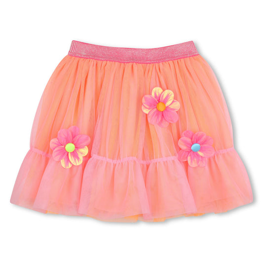 Billieblush, Skirts, Billieblush - Pink/Peach skirt with floral detail