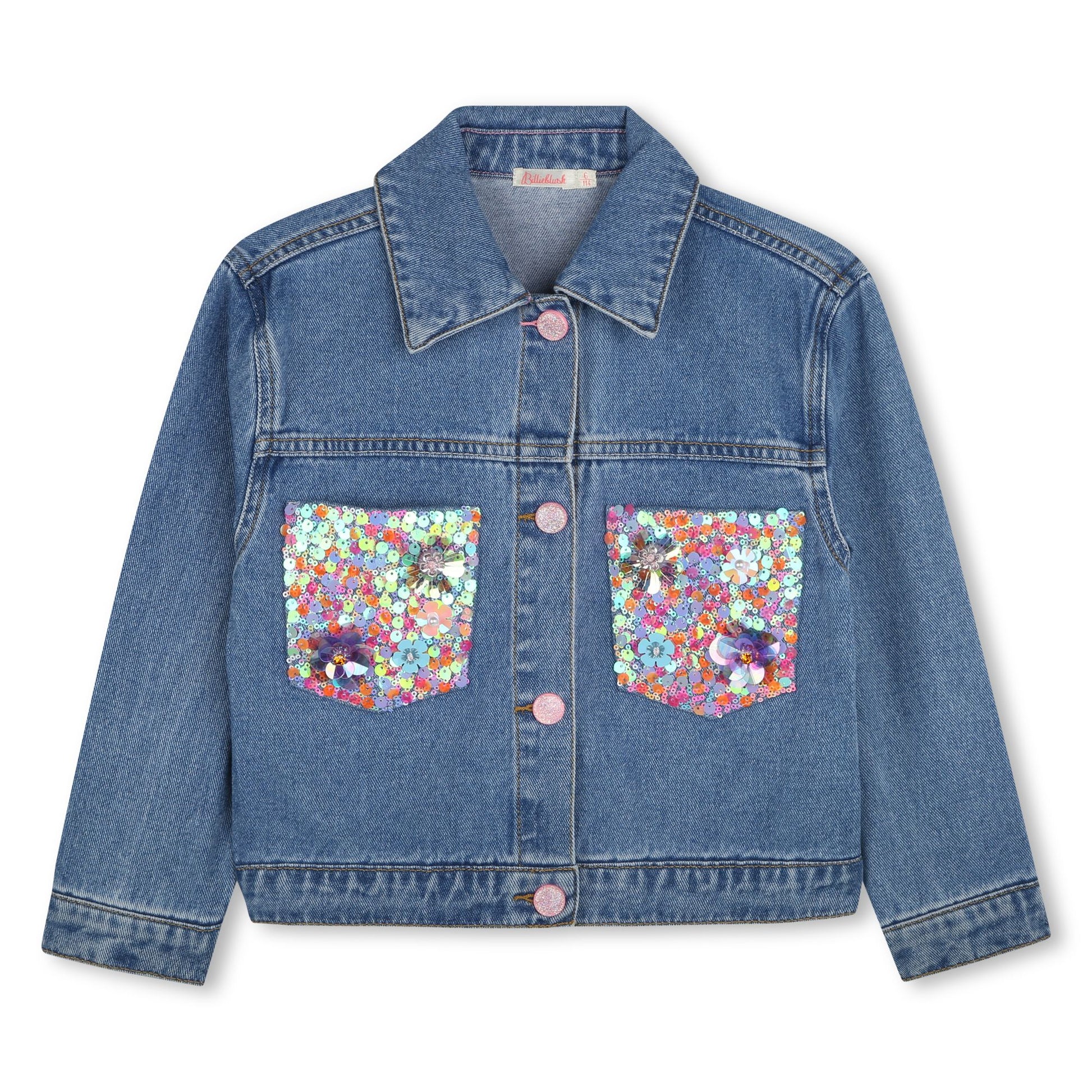 Billieblush, Coats & Jackets, Billieblush - Denim jacket with sequin pocket details