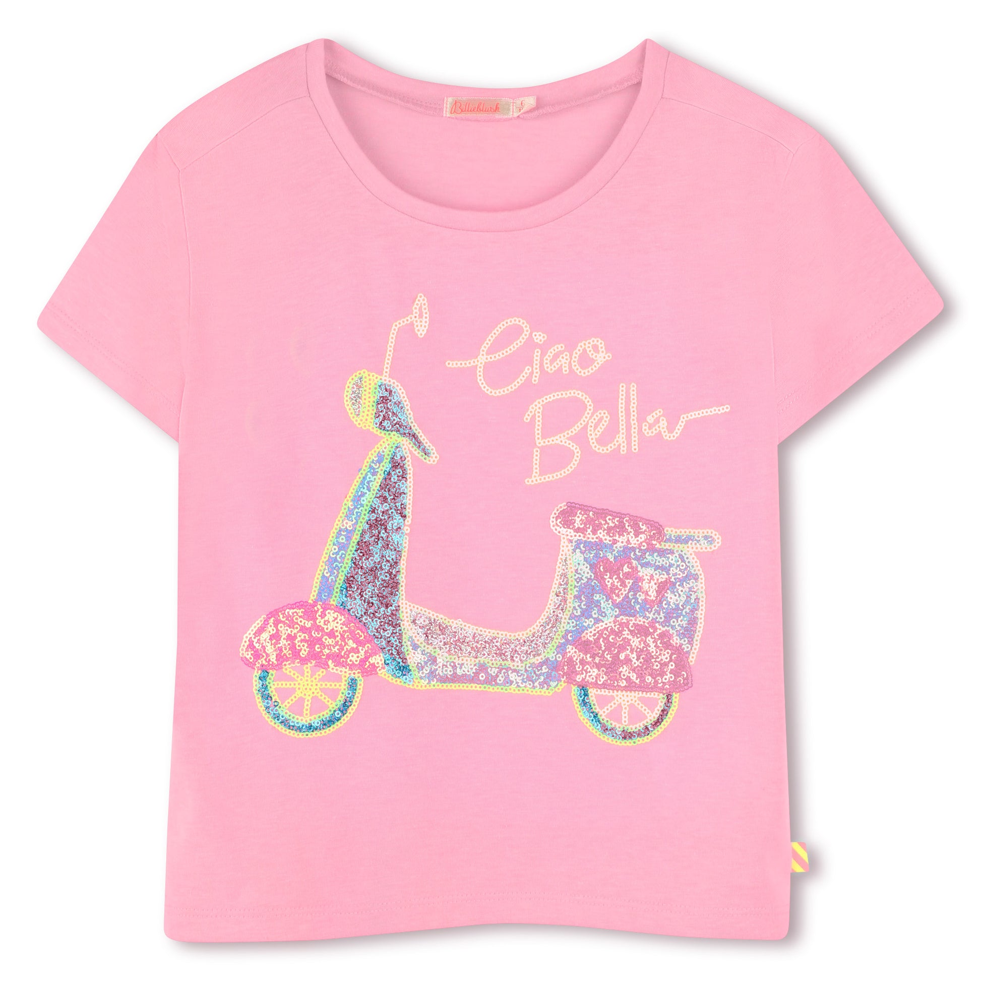 Billieblush, T-Shirts, Billieblush - Light pink T-shirt with scooter front design