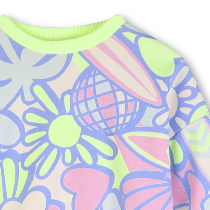 Billieblush  - Pink, green, lemon patterned sweatshirt