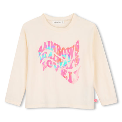 Billieblush - Cream 'rainbows'  LS T-shirt
