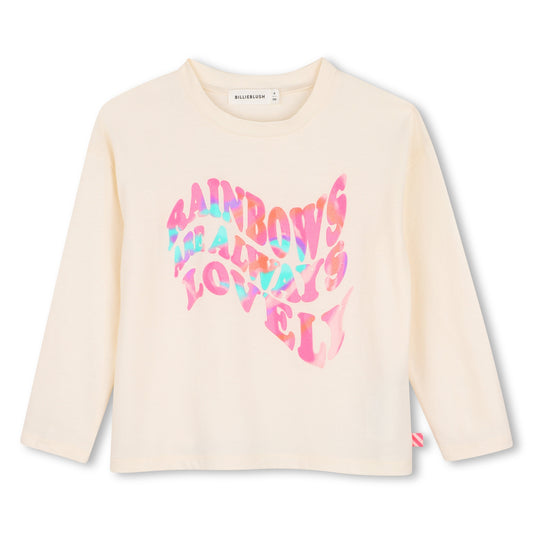 Billieblush - Cream 'rainbows'  LS T-shirt