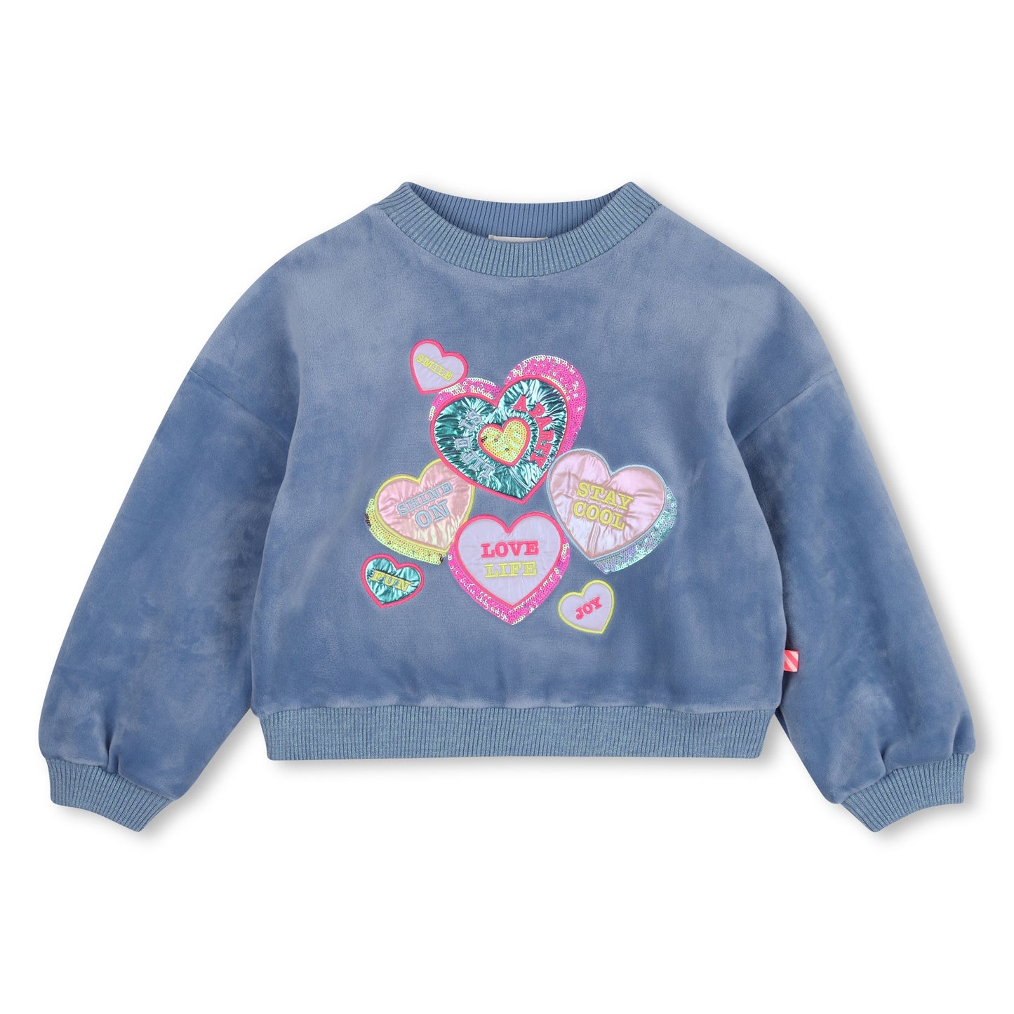 Billieblush - Blue sweat top, embroidered heart