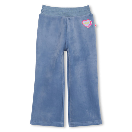 Billieblush - Velour, blue, wide joggers