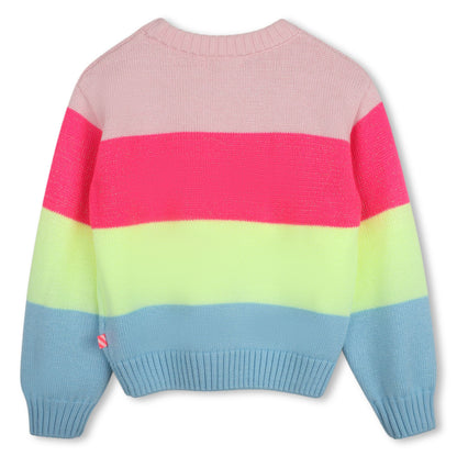 Billieblush - Multi coloured stripe knit sweater
