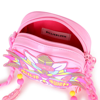 Billieblush - Pink, round shoulder bag with funky cat face