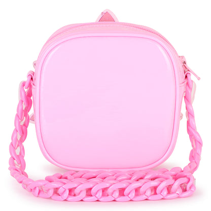 Billieblush - Pink, round shoulder bag with funky cat face