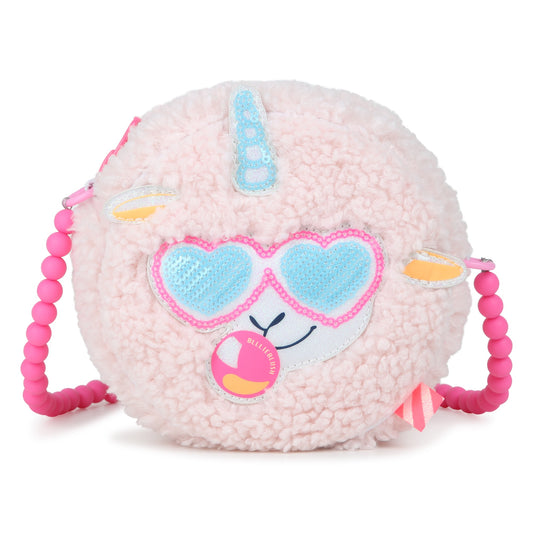 Billieblush - Light Pink, faux fur, round shoulder bag