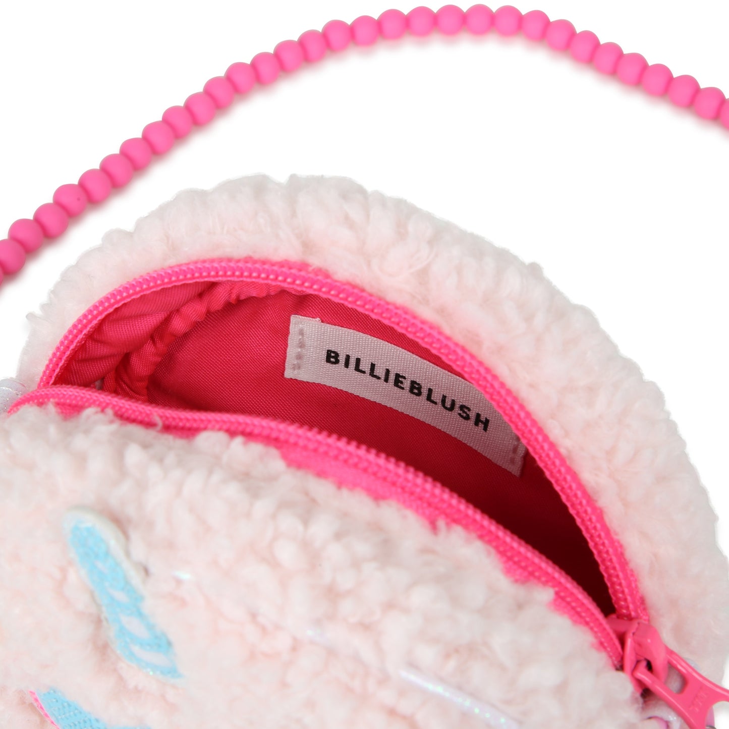 Billieblush - Light Pink, faux fur, round shoulder bag