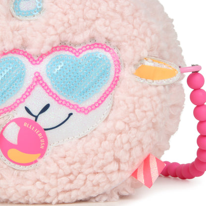 Billieblush - Light Pink, faux fur, round shoulder bag