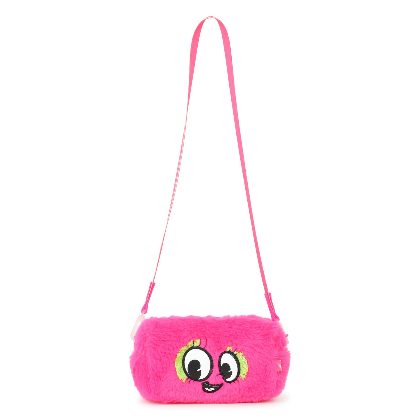 Billieblush - Pink faux fur shoulder bag with eyes