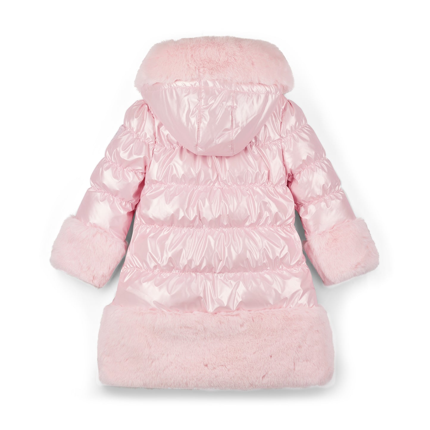 A'Dee - Light pink pearl, coat with faux fur trim