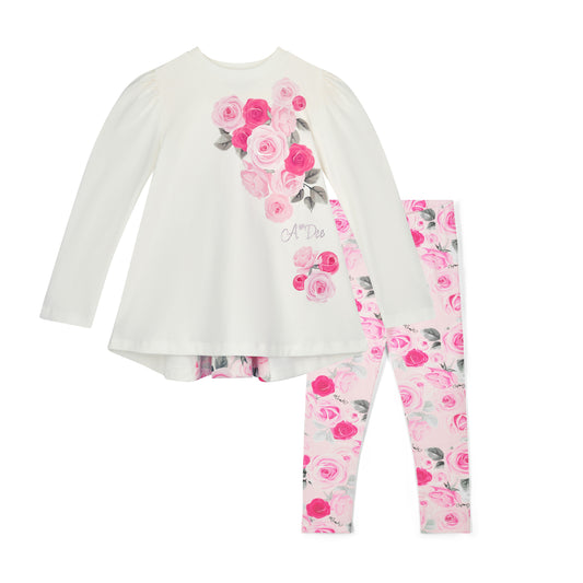 A'Dee - Rose print insert legging set, Ayla