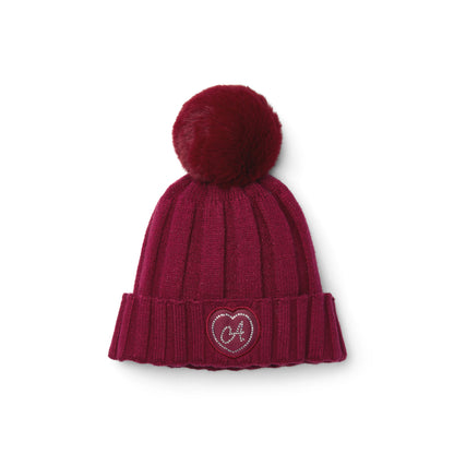 A'Dee - Burgandy pull on bobble hat