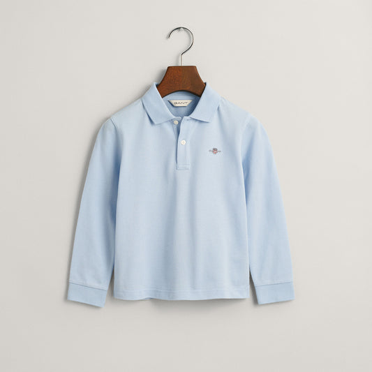 Gant, Long Sleeved T-shirts, Gant - Shield long sleeve, rugger, light blue