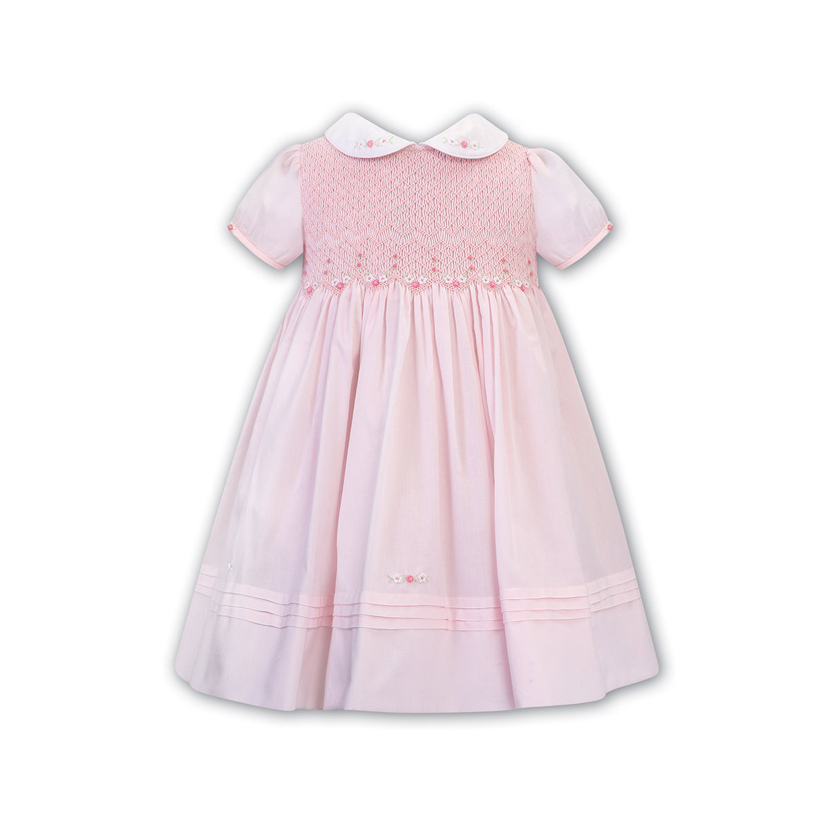 Sarah Louise - Traditional hand smocked, pink dress