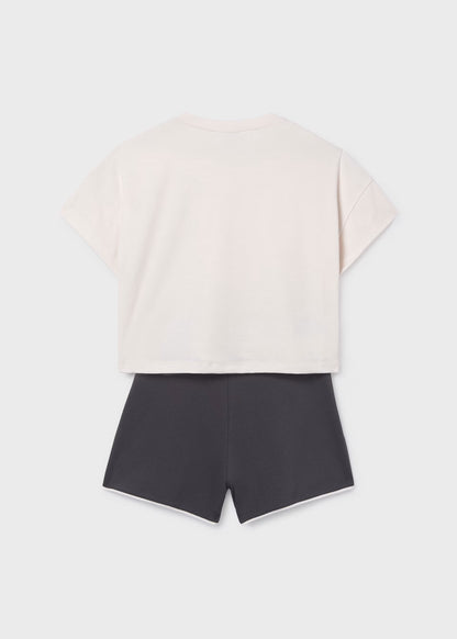 Mayoral - Cream 2 piece shorts outfit