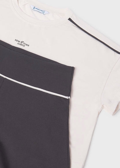 Mayoral - Cream 2 piece shorts outfit