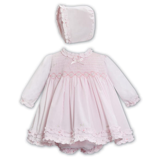 Sarah Louise, Dress, Sarah Louise - Dress set, pink, Dress, Bonet and frilly pants.