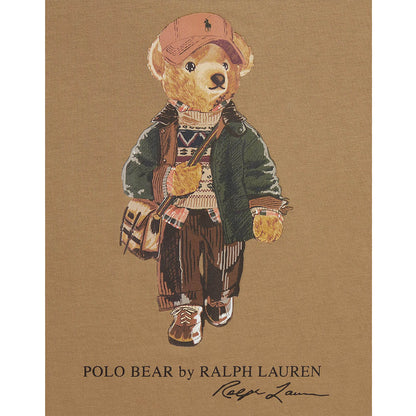 Ralph Lauren - Tan long sleeved T-shirt, signature bear print