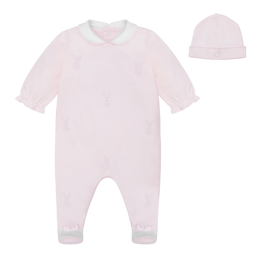 Emile et Rose - Light pink all in one and matching hat, Kallie