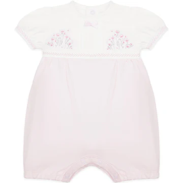 Emile et Rose, all in ones, Emile et Rose - Pink and white all in one, shortie, Jemma