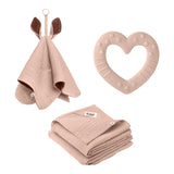 Bibs, Baby Gift Sets, Bibs - Baby gift set, Blush / rose pink