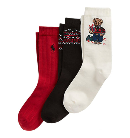 Ralph Lauren, socks, Ralph Lauren - 3pr pack socks, Christmas sock