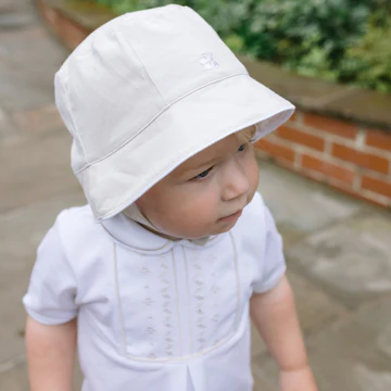 Emile et Rose, hats, Emile et Rose - beige and white bucket hat