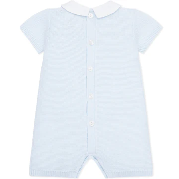 Emile et Rose, All in Ones, Emile et Rose - Pale blue and white knit, all in one, shortie, Jacob