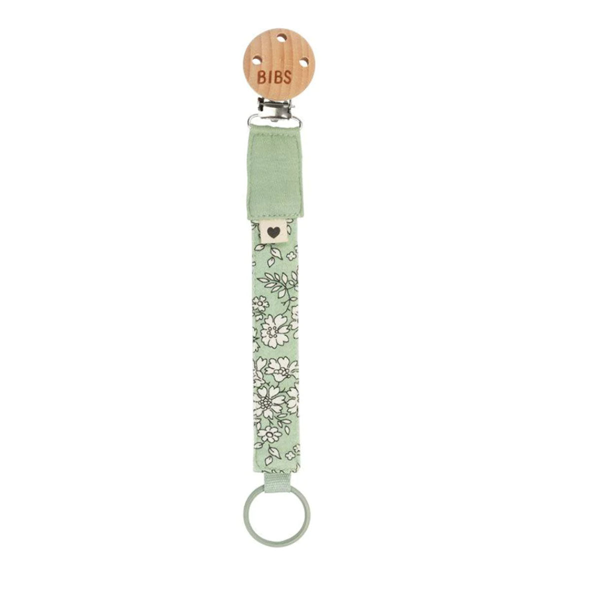 Bibs, dummy clip, Bibs - Liberty print Sage green dummy clip