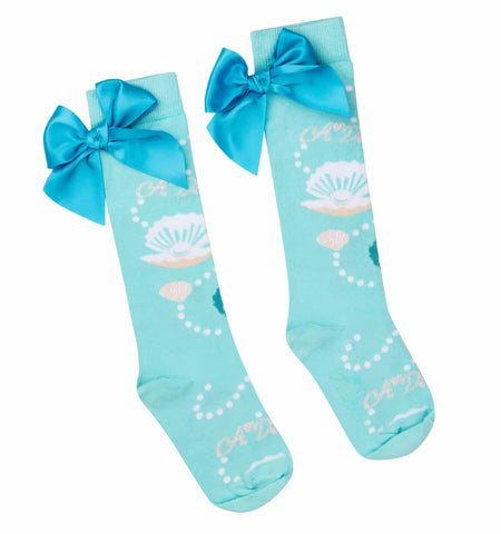 A'Dee, socks, A'Dee 'Ocean Pearl' Knee High Socks