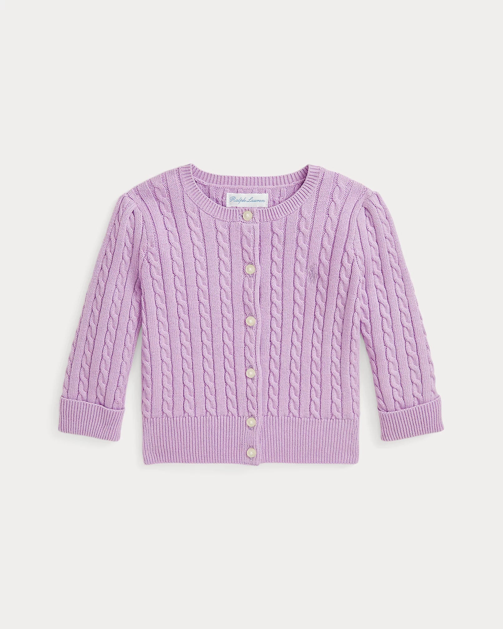 Ralph Lauren, Cardigans, Ralph Lauren - Spring iris lilac cable knit  cardigan