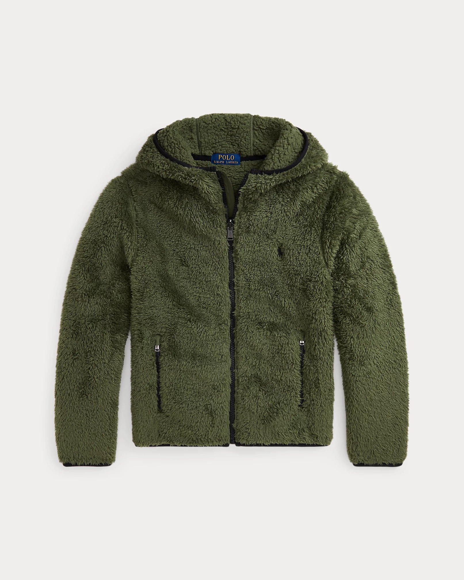 Ralph Lauren, zipper hoodies, Ralph Lauren - Olive zip fleece hoodie