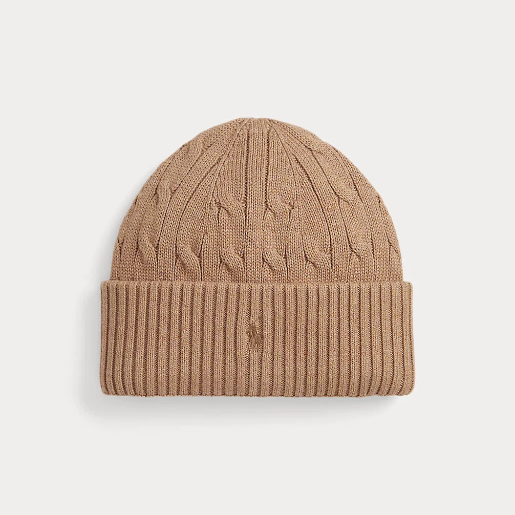 Ralph Lauren - Tan cable knit pull on hat