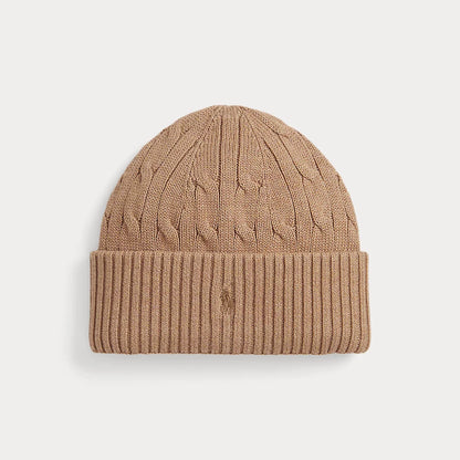 Ralph Lauren - Tan cable knit pull on hat