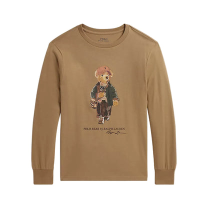 Ralph Lauren - Tan long sleeved T-shirt, signature bear print