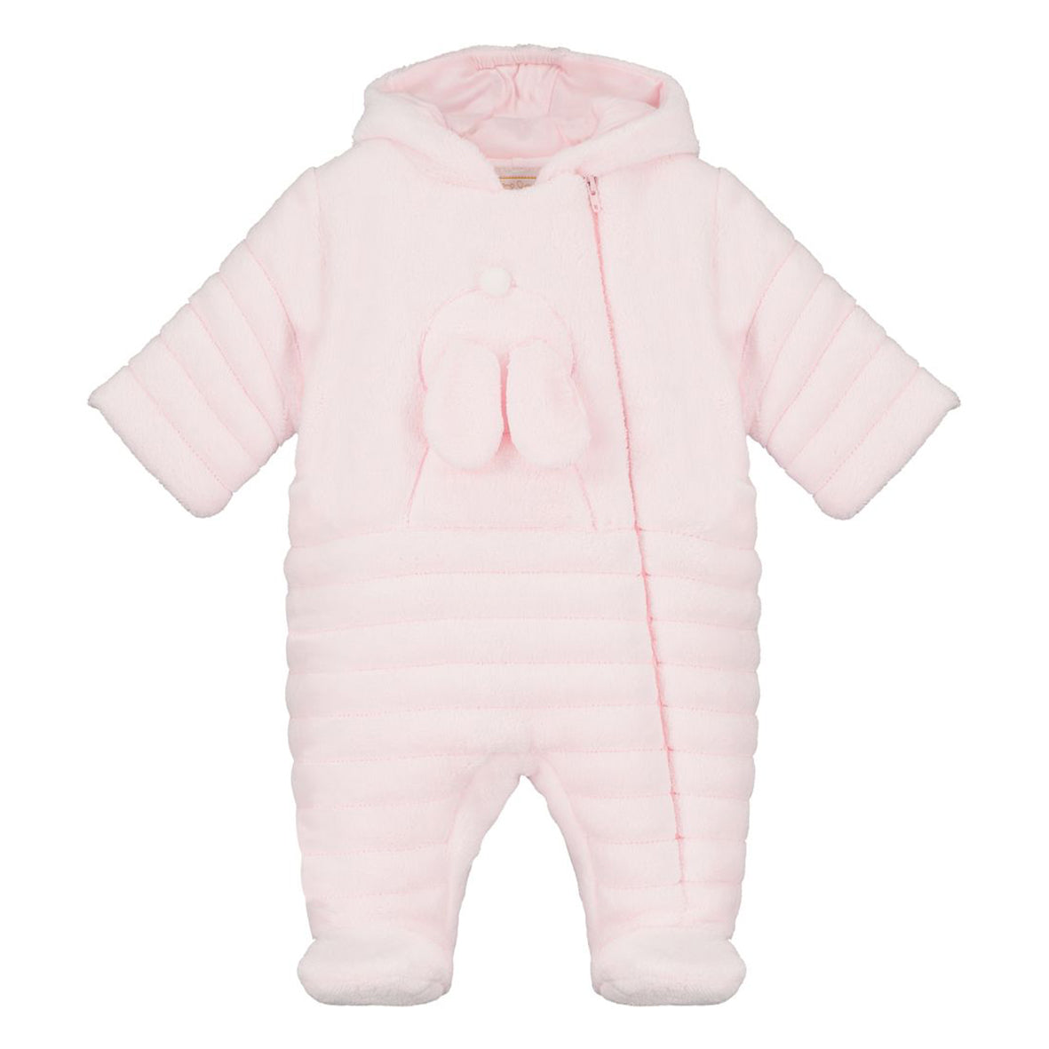 Emile et Rose, Snowsuits, Emile et Rose - Pale pink, deep pile pram suit, Alison