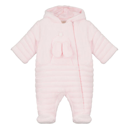 Emile et Rose, Snowsuits, Emile et Rose - Pale pink, deep pile pram suit, Alison